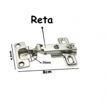 DOBRADIÇA DE PRESSÃO RETA 26mm MINI