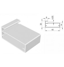 PERFIL PUXADOR DE ALUMINIO ALX 038 CHAMPAGNE 1036 C/ 3m ALUXA