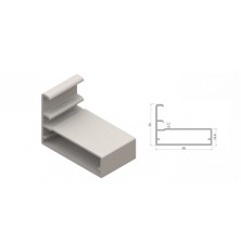 PERFIL PUXADOR DE ALUMINIO ALX 100 INOX POLIDO (SP0088) ALUXA