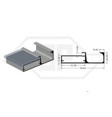 PERFIL SP0076L-MONTADOR C/PUXADOR ALUMINIO BRONZE C/3MT