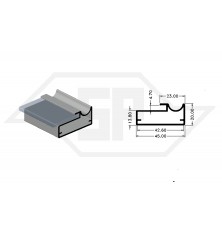 PERFIL PUXADOR SP 0051 ALUMINIO FOSCO C/ 3M