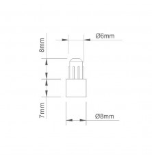SUPORTE PARA PRATELEIRA 8X6 MARFIM