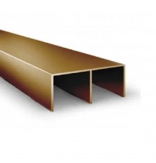 PERFIL GUIA DUPLO SUPERIOR BRONZE COM 2MT SP-0013