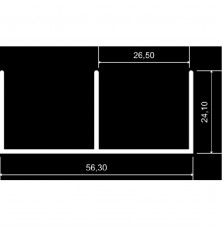 PERFIL GUIA DUPLO SUPERIOR 8000 C/3M PAUMA