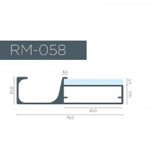 PERFIL ALUMÍNIO RM-058 CHAMPAGNE 1001 3 METROS ROMETAL