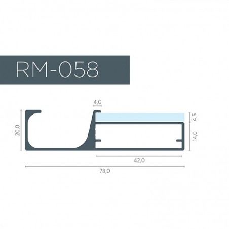 perfil alumÍnio rm 058 champagne 1001 3 metros rometal