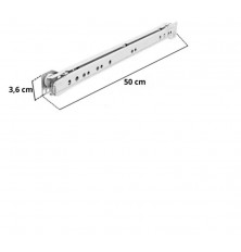 CORREDIÇA PARA GAVETA 55CM BRANCA