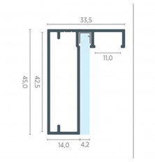 PERFIL PUXADOR EM ALUMINIO RM-091 INOX 3M ROMETAL