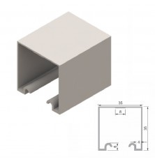 PERFIL ALUM.CONCAVO ALX-082 C/2MT ALUXA P/4-02