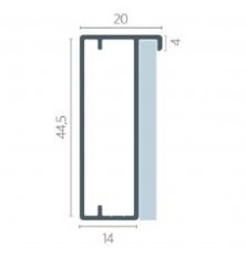 PERFIL ALUMÍNIO RM-060 INOX POLIDO 3 METROS ROMETAL