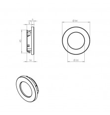 LUMINÁRIA EMBUTIR CIRCULAR 6 LEDS 6000K ALUMÍNIO