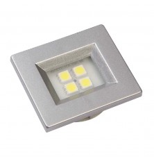 LUMINARIA EMBUTIR RETANGULAR 4 LEDS 3000K ALUMÍNIO