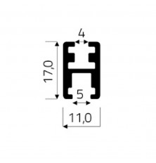 TRILHO PERFIL INFERIOR RM-044 COM 3 METROS ROMETAL