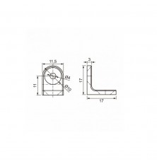 SUPORTE PARA PRATELEIRA COM 2 FUROS BRANCO