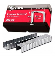 GRAMPOS PARA GRAMPEADOR TIPO 53 8MM COM 1000 PEÇAS MTX