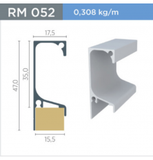 Perfil Puxador de Preto RM 052 Supra Natural 15mm c/3m Rometal